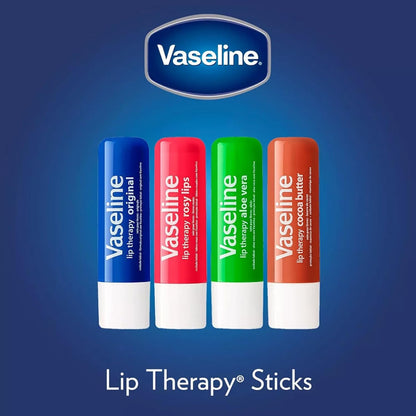 Vaseline Lip Therapy Cocoa Butter Lip Balm – 6 Pack, 0.16 oz Each