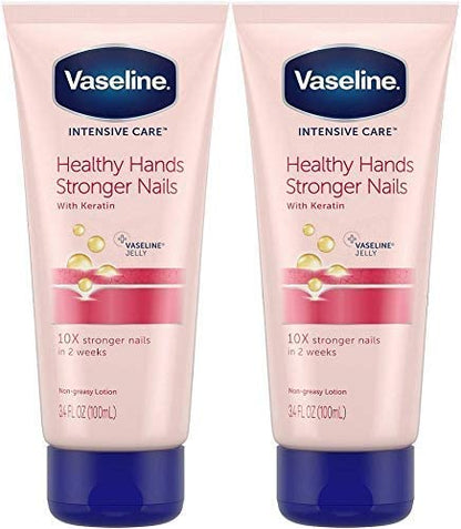 Vaseline Intensive Care Hand Cream Healthy Hands & Stronger Nails – 2 Pack (3.4 oz each)