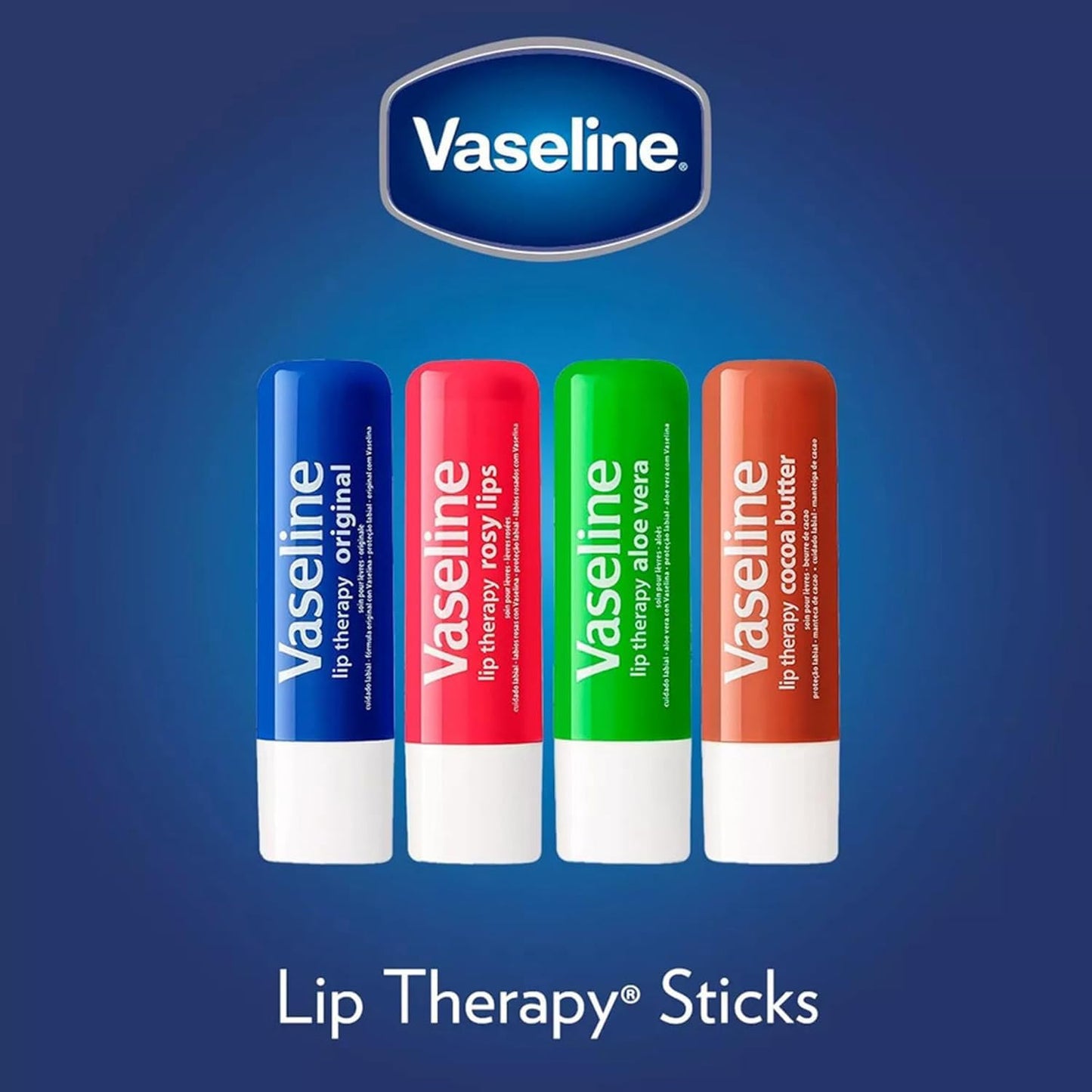 Vaseline Lip Therapy Rosy Lips 12-Pack – Rosy Lip Balm for Dry Lips (0.16 oz Each)