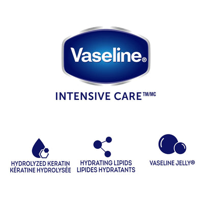 Vaseline Lotion Healthy Hands Stronger Nails with Keratin – 3-Pack, 3.4 oz Each