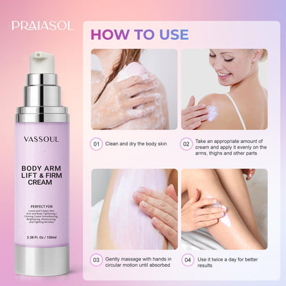 VASSOUL Lift & Firm Arm Cream – Skin Tightening for Arms, Thighs & Butt (100 ml)