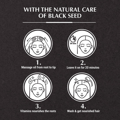 Vatika Naturals Dabur Enriched Black Seed Hair Oil – Strengthening & Shine-Enhancing Serum, 300 ml