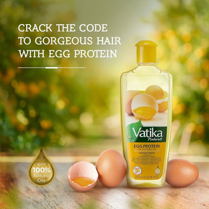 Vatika Naturals Multivitamin Hair Oil with Egg Protein – Nourish, Strengthen & Shine (300 ML)