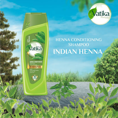 Vatika Naturals Henna Conditioning Shampoo – Hydrating, Sulfate-Free Care for Dry & Damaged Hair (400ml)