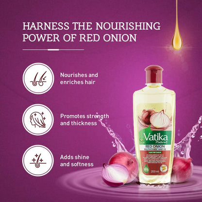 Vatika Naturals Multivitamin Hair Oil – Red Onion & Rosemary, 300 ml