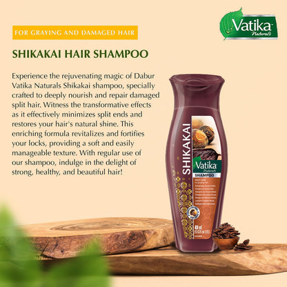 Vatika Naturals Shikakai Shampoo for Women – Hydrating & Smoothing Formula (400ml)
