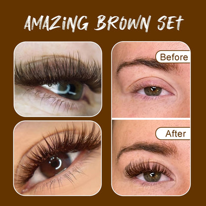 VAVALASH 320 Brown Premade Lash Fans — 10D, 0.07, C/D Curl, 8-15mm