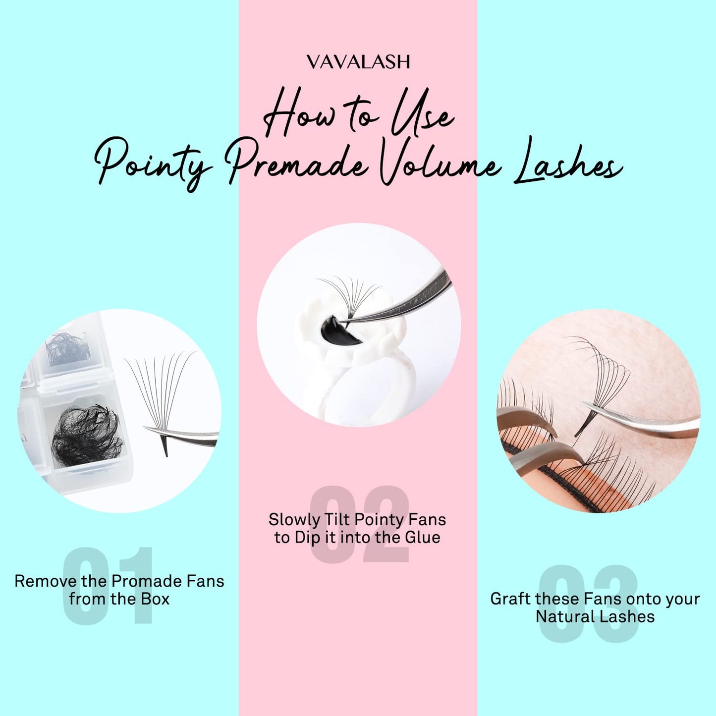 VAVALASH 600 Fans Premade Lash Fans – Premium Premade Loose Fans 5D-24D, Thin Base