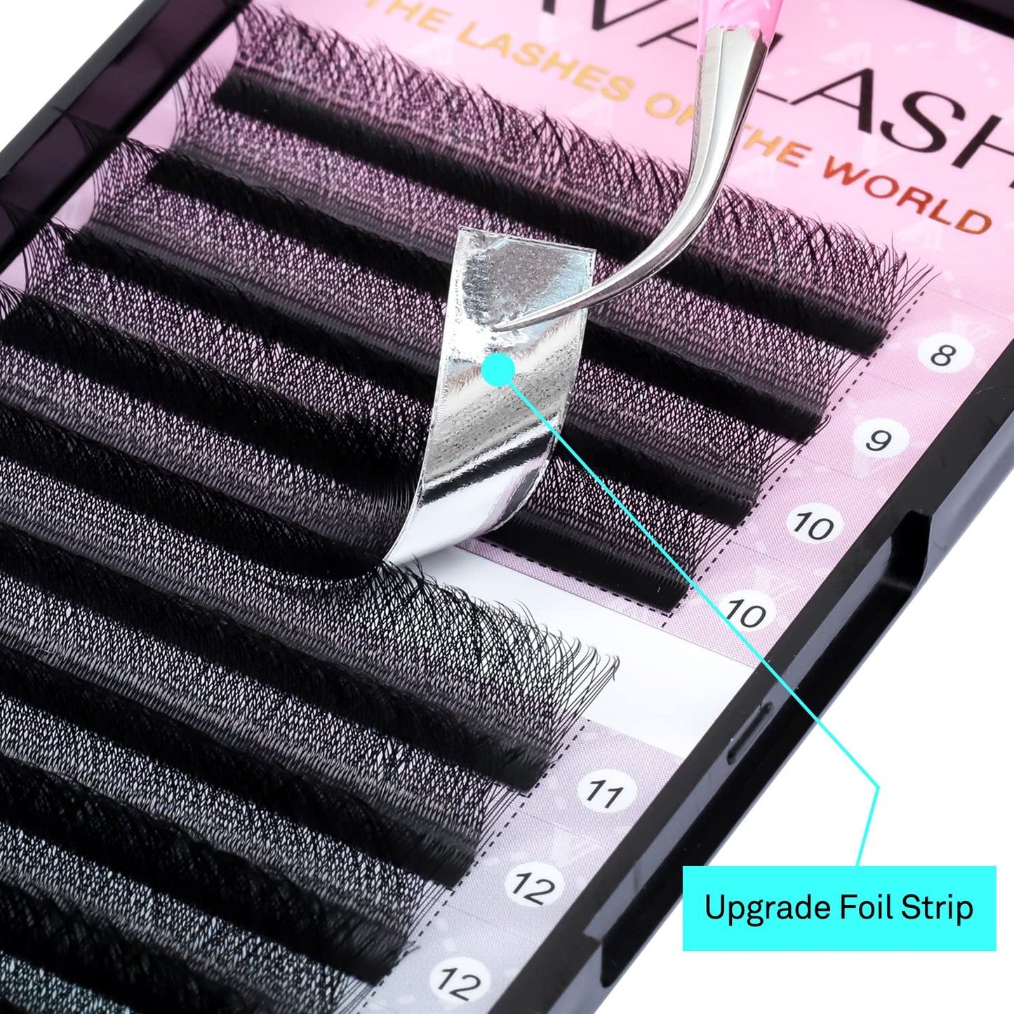 VAVALASH W-Shaped 5D Premade Fans 0.07 C Curl | Easy Fanning Matte Black Volume Lashes