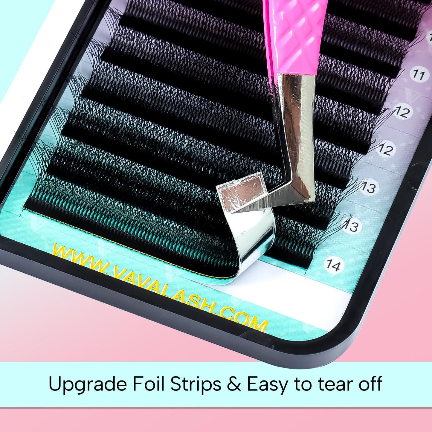 VAVALASH 6D W Shape Premade Fans 0.07D Curl – Easy Fanning Matte Black Lash Extensions