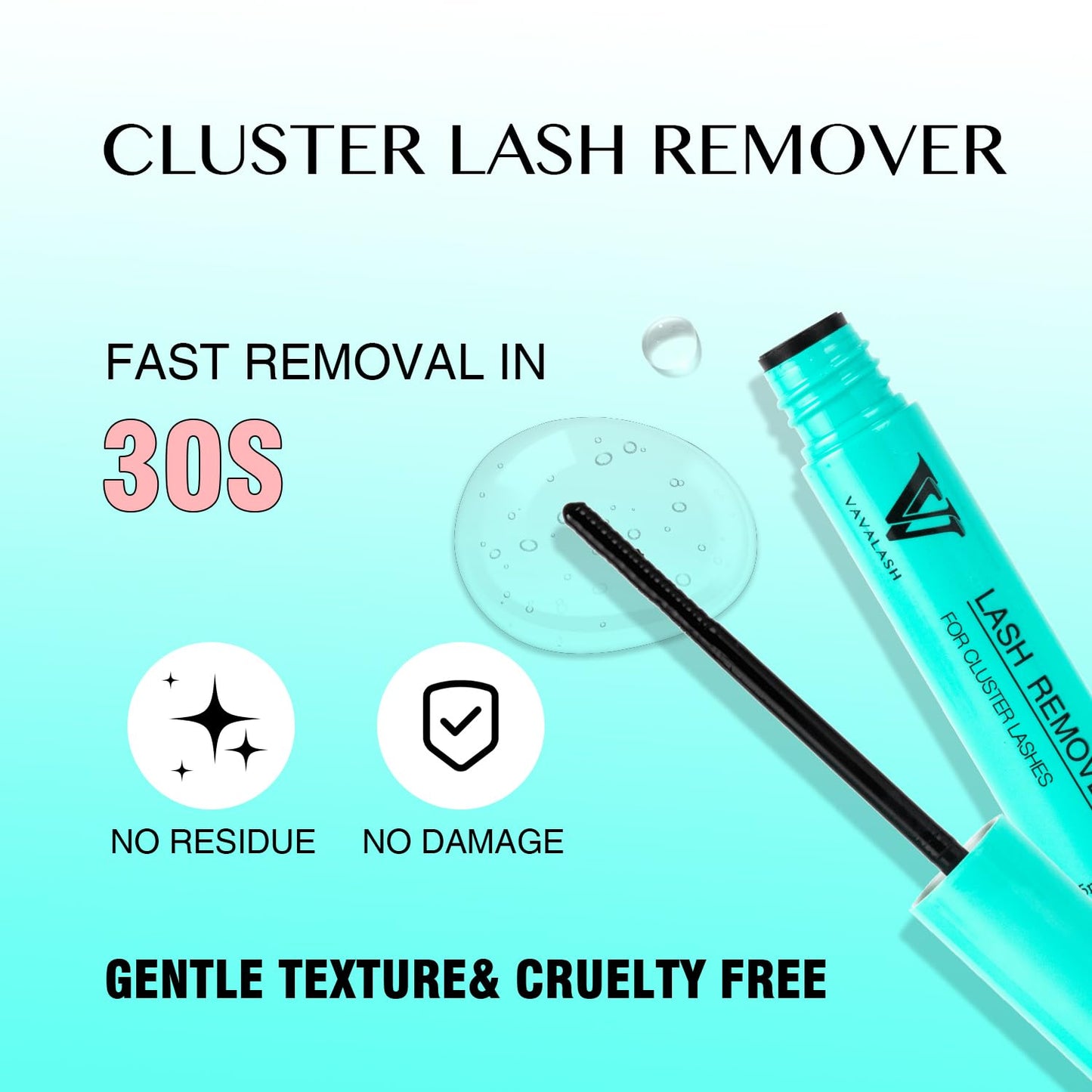 VAVALASH 3 in 1 Lash Bond and Seal – DIY Cluster Glue & Remover (Black)