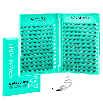 VAVALASH Premade Fans Eyelash Extensions 6D-16D | 0.05/0.07 Thick, C/D Curl, 8-15mm Mixed Length