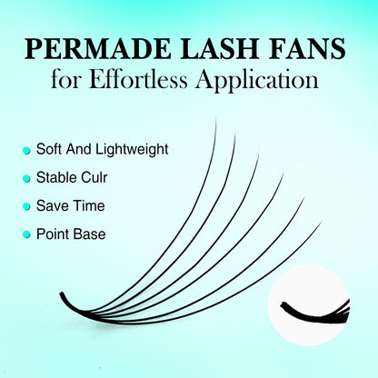 VAVALASH Premade Fans Eyelash Extensions 6D-16D | 0.05/0.07 Thick, C/D Curl, 8-15mm Mixed Length