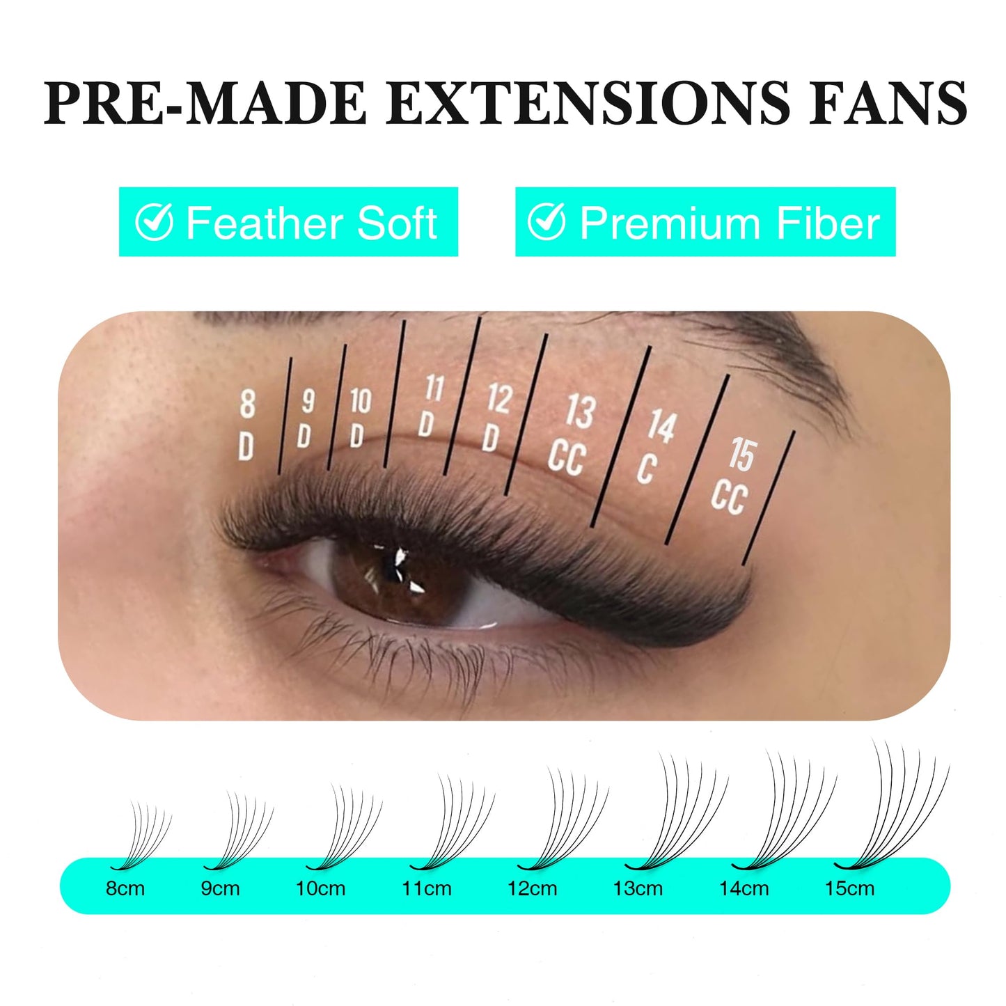 VAVALASH Premade Fans Eyelash Extensions 6D-16D | 0.05-0.07 Thick, C/D Curl, Mixed Lengths