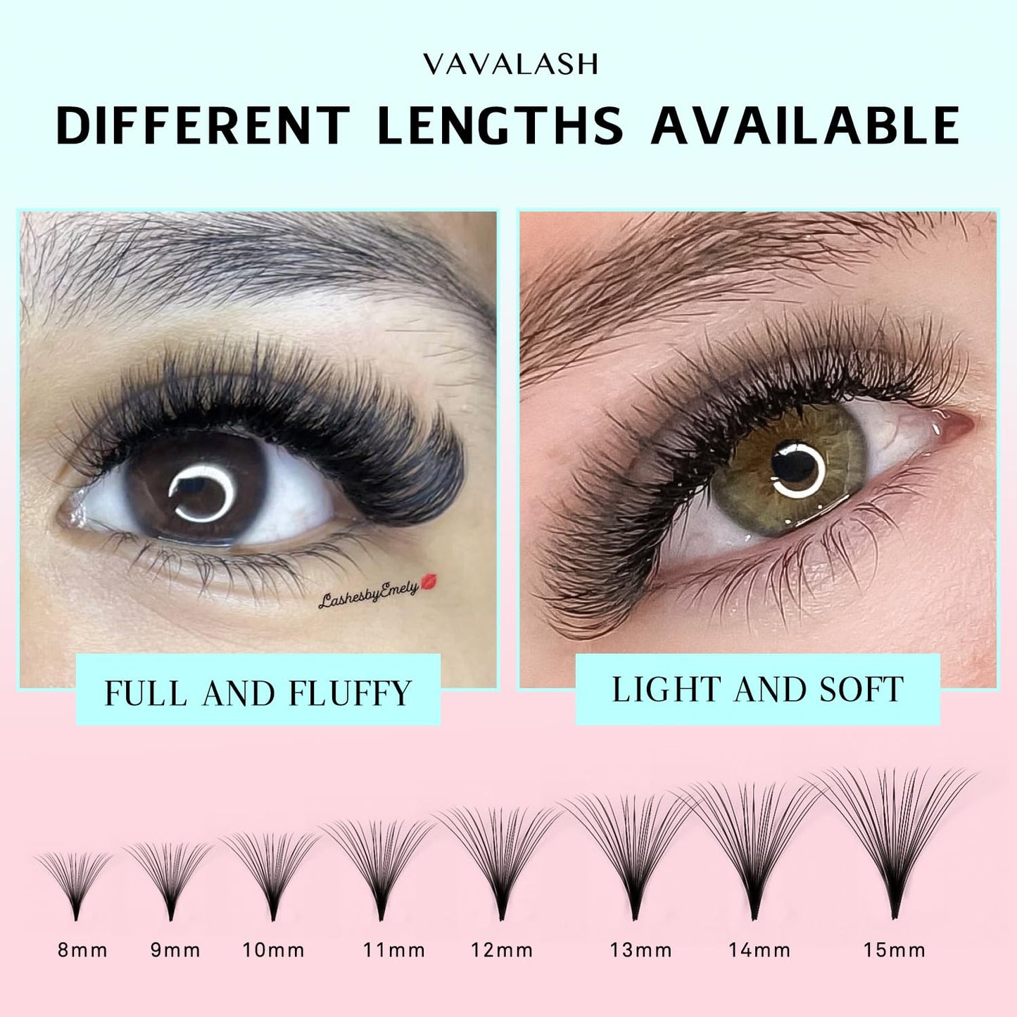 VAVALASH 600 Premade Loose Fans – Mixed Length 8–15mm, 5D–24D Volume Lash Extensions