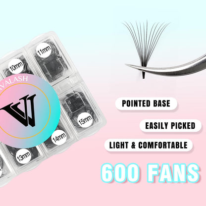 VAVALASH 600 Fans Premade Lash Extensions – 5D-24D Promade Loose Fans