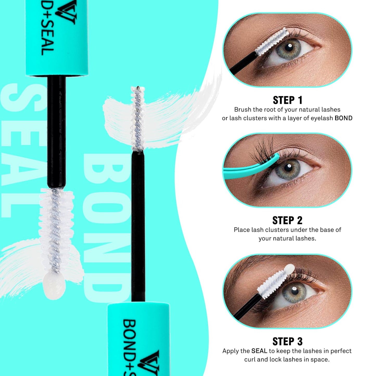 VAVALASH Bond & Seal 2-in-1 Lash Glue – Clear, Waterproof, 48-72h Hold for DIY Extensions