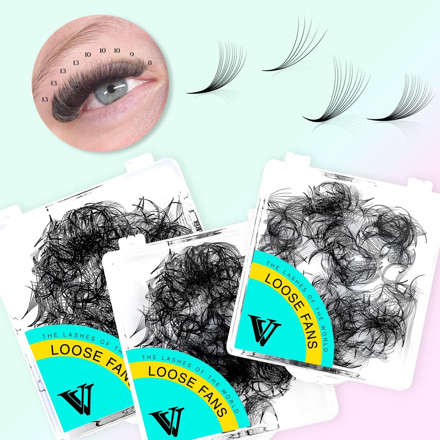 VAVALASH 500 Fans Premade Lash Extensions 9-16mm | Handmade 5D-14D Volume