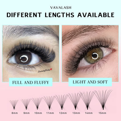 VAVALASH 600 Premade Lash Fans – 5D-24D Promade Loose Fans, Thin Base