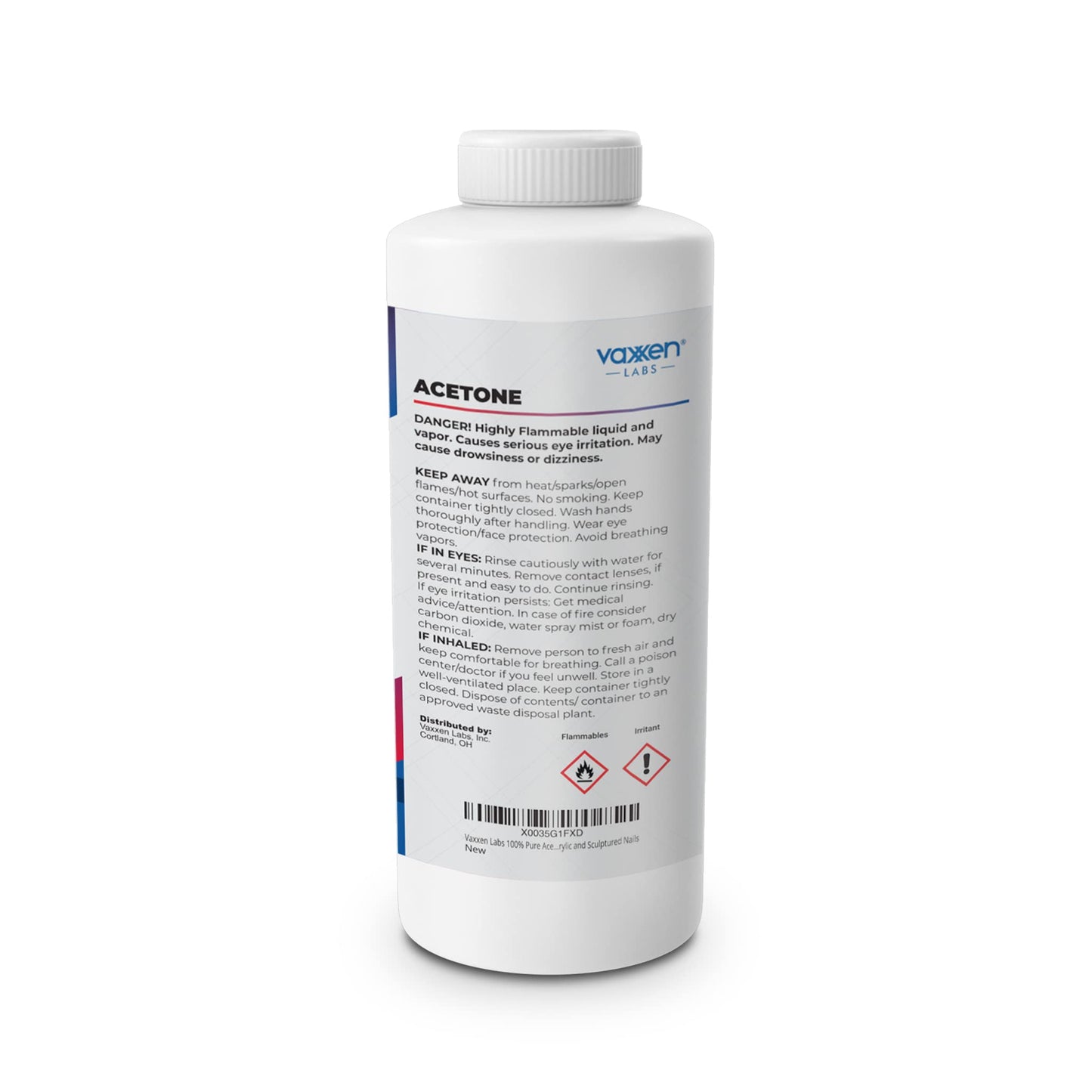 Vaxxen Labs 100% Pure Acetone (16 Fl Oz) – Made in USA Nail Polish Remover