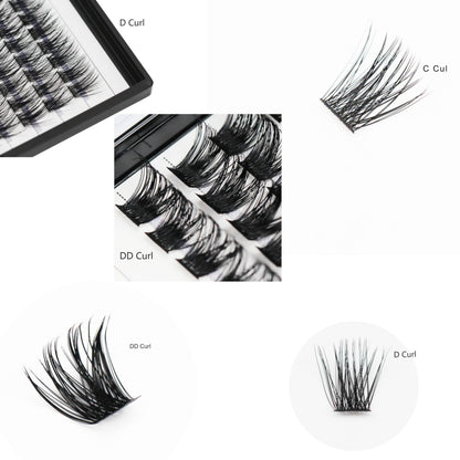 Vayator Lashes Mixed Kit – 8–20mm DD Curl & D Curl False Lashes with Lash Bond & Seal