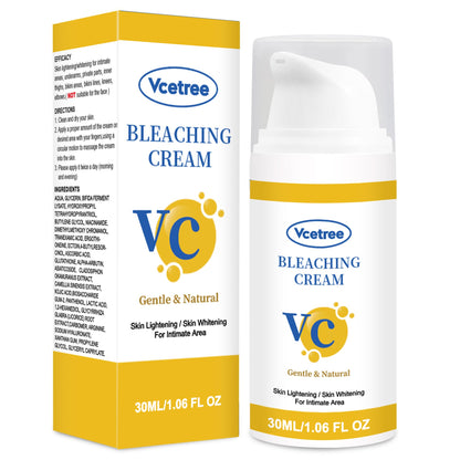 Vcetree Skin Bleaching Cream for Intimate Areas | Gentle Lightening & Even Tone (1 oz)
