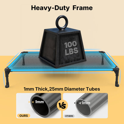 Veehoo Outdoor Elevated Dog Bed Large 42x30 – Breathable Telsin, Anti-Slip