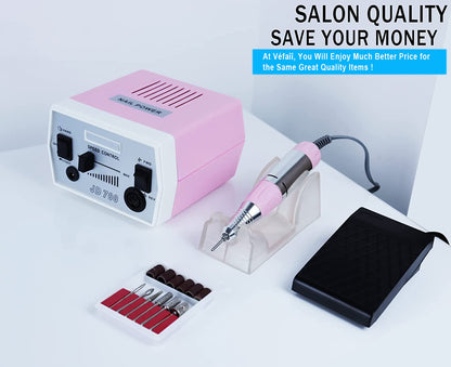 Véfaîî JD700 Nail Drill – Upgraded 30,000 RPM Electric Nail File for Acrylics