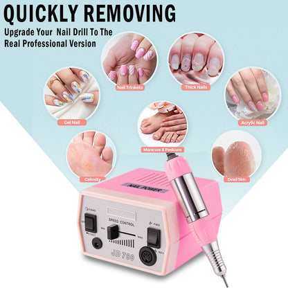 Véfaîî JD700 Nail Drill – Upgraded 30,000 RPM Electric Nail File for Acrylics
