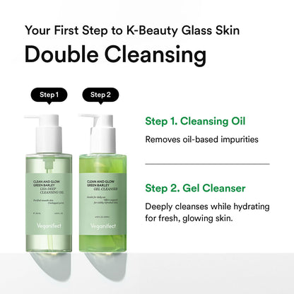 VEGANIFECT Hydrating Light Cleansing Oil for Sensitive Skin - Makeup Remover, Blackhead Cleaner (205ml) | Rice Bran, Turmeric & Centella Asiatica