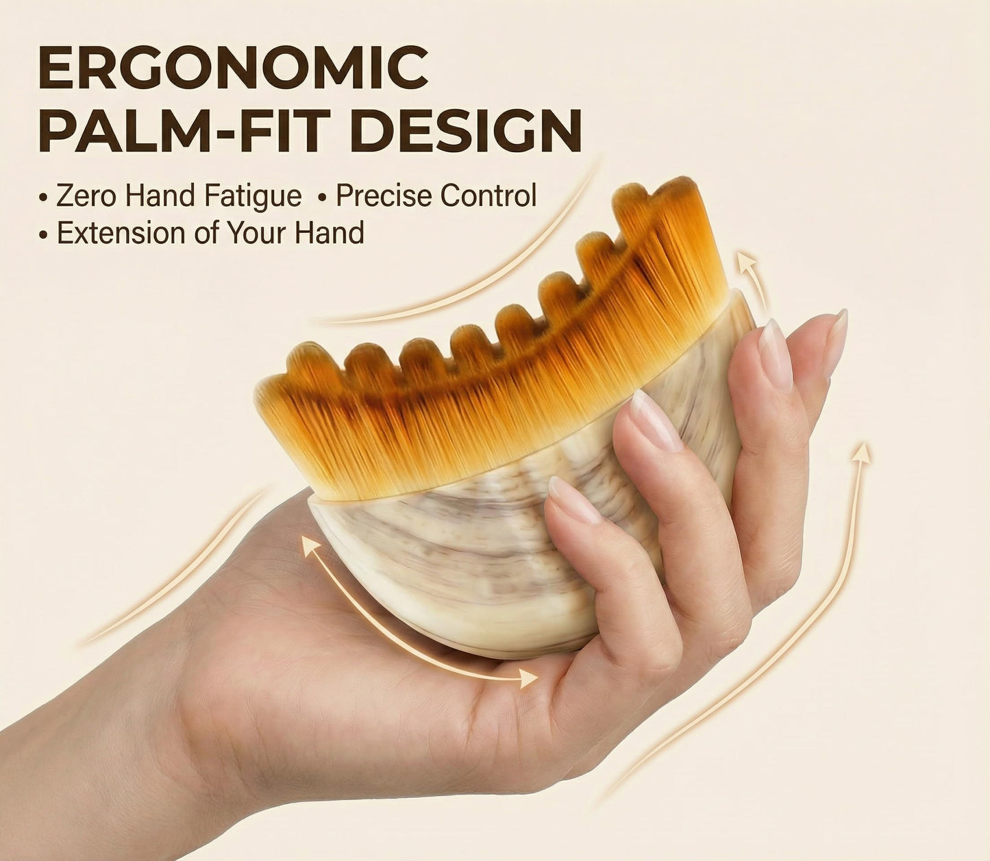 VEKDERTAGE Lymphatic Contour Face Brush — Sculpt, De-Puff & Glow