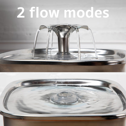 Veken Stainless Steel Cat Water Fountain 95oz/2.8L — Award-Winning, BPA-Free, 5-Stage Filtration