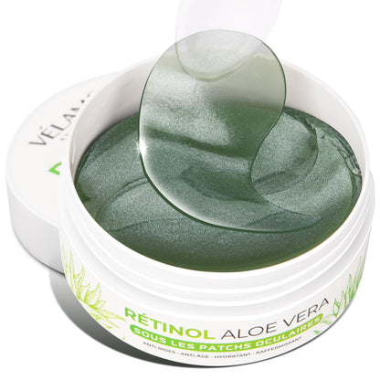 VELAMO ADVANCED Under Eye Patches – Aloe Vera, Retinol & 24k Gold for Puffiness, Dark Circles, and Wrinkles | 60 Pcs