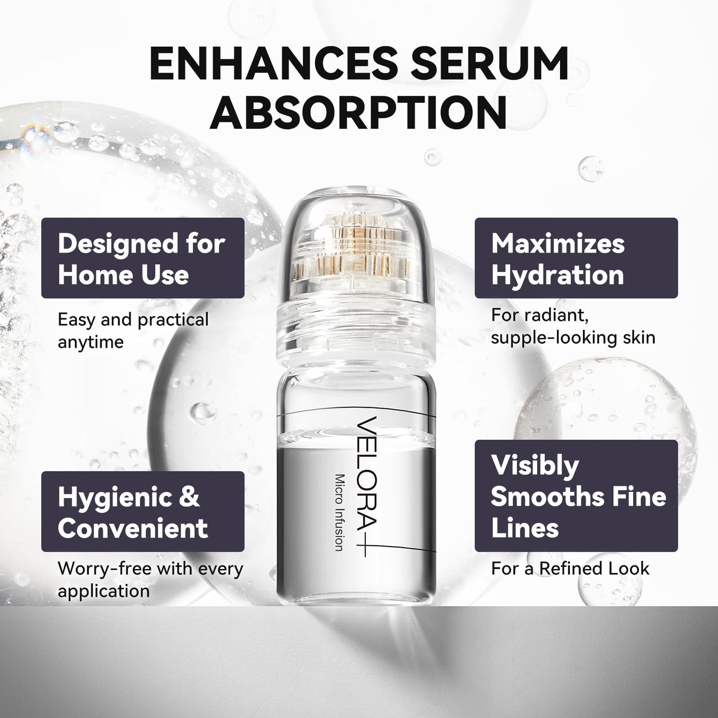 VELORA Micro Infusion System for Face – Hydrating Peptide & Hyaluronic Acid Serum Set