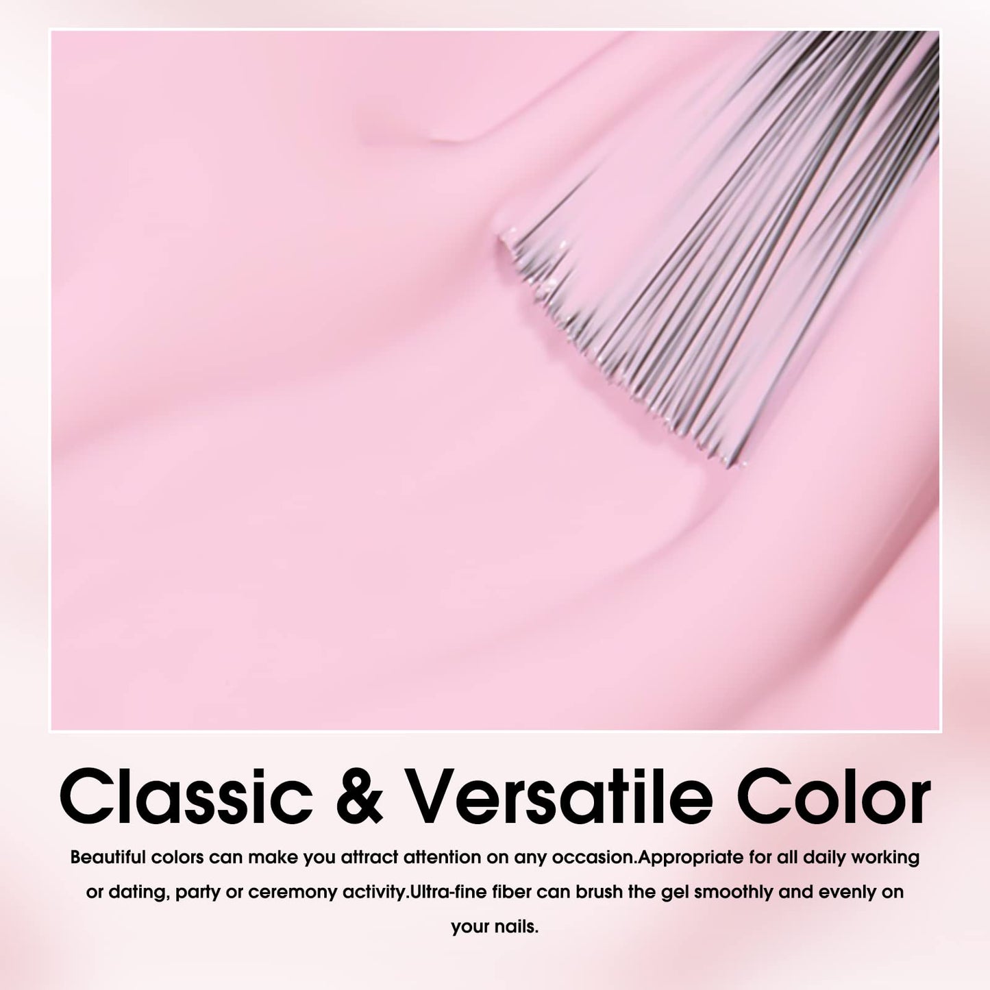 V VENALISA Hema-Free Pink Gel Nail Polish Set – 6 Nude Pink Colors, Soak-Off Gel Kit, LED Lamp for At-Home Manicure