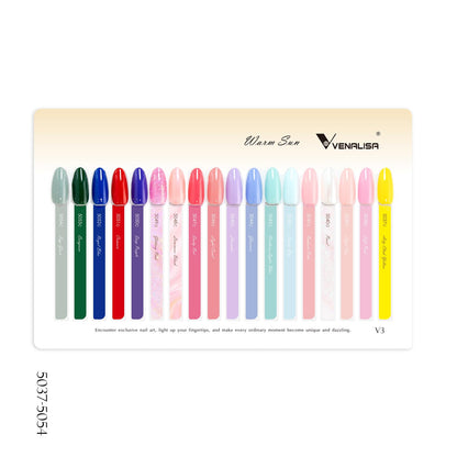 VENALISA V3 22-Piece Gel Nail Polish Set — 18 Colors + Base & Top Coats for At-Home Salon Quality