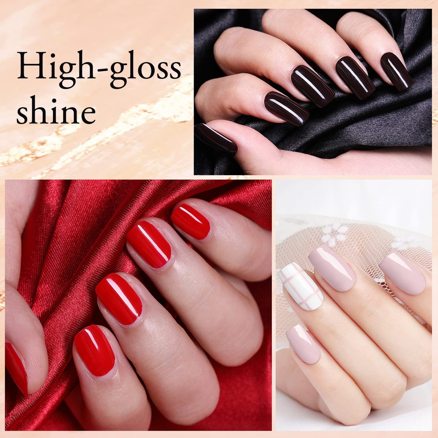 VENALISA VIP1 Set – 62 PCS Gel Nail Polish Kit (7.5ml) with Color Card, Base Coat & Top Coat | UV LED Soak Off Starter