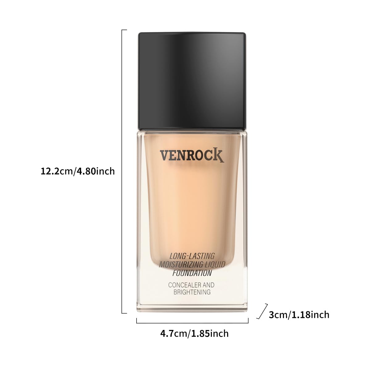 Venrock 24HR Long-Lasting Moisturizing Foundation – 02 Beige (30ml) | Waterproof & Buildable Coverage