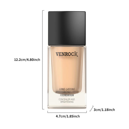 Venrock 24HR Long-Lasting Moisturizing Foundation – 02 Beige (30ml) | Waterproof & Buildable Coverage