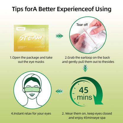 Venrock Lutein Self-Heating Steam Eye Mask – 10 Packs | Heated Eye Mask for Dry Eyes, Dark Circles & Puffiness