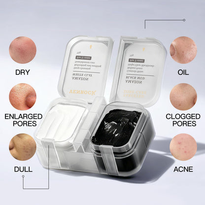 Venrock Dual Kaolin Clay Mask & Black Mask Clay - 2-in-1 Deep Pore Cleansing Facial (4.94 oz)