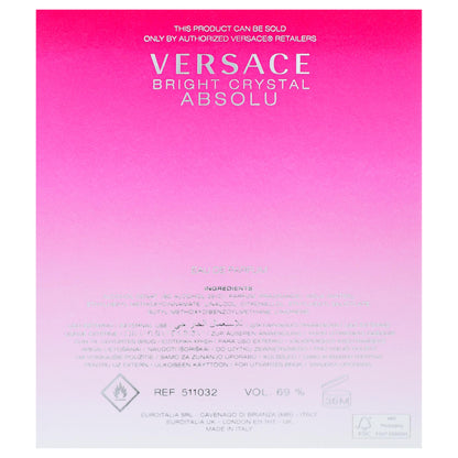 Versace Bright Crystal Absolu for Women – 3.0 oz Eau de Parfum Spray