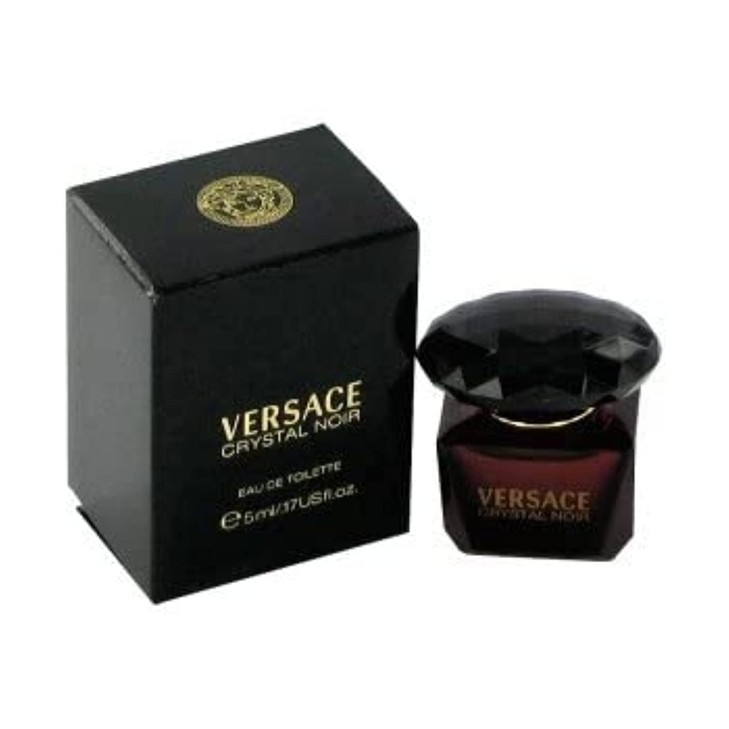 Versace Crystal Noir for Women Eau de Toilette Mini, 0.17 oz | Amber Floral Scent