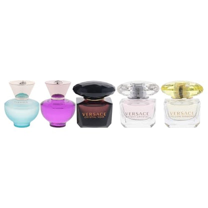 Versace Miniatures Collection for Women – 5 Pc Fragrance Gift Set | Travel-Ready Luxury