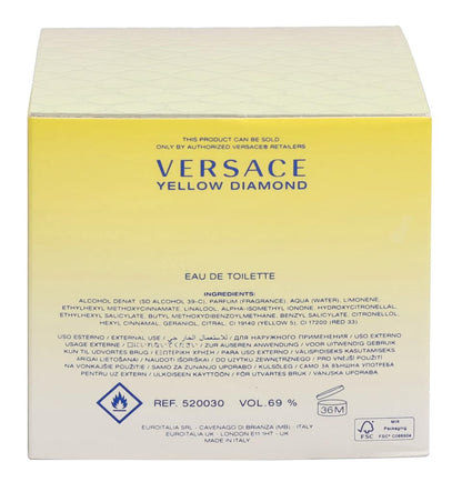 Versace Yellow Diamond Eau de Toilette for Women – 1.7 oz