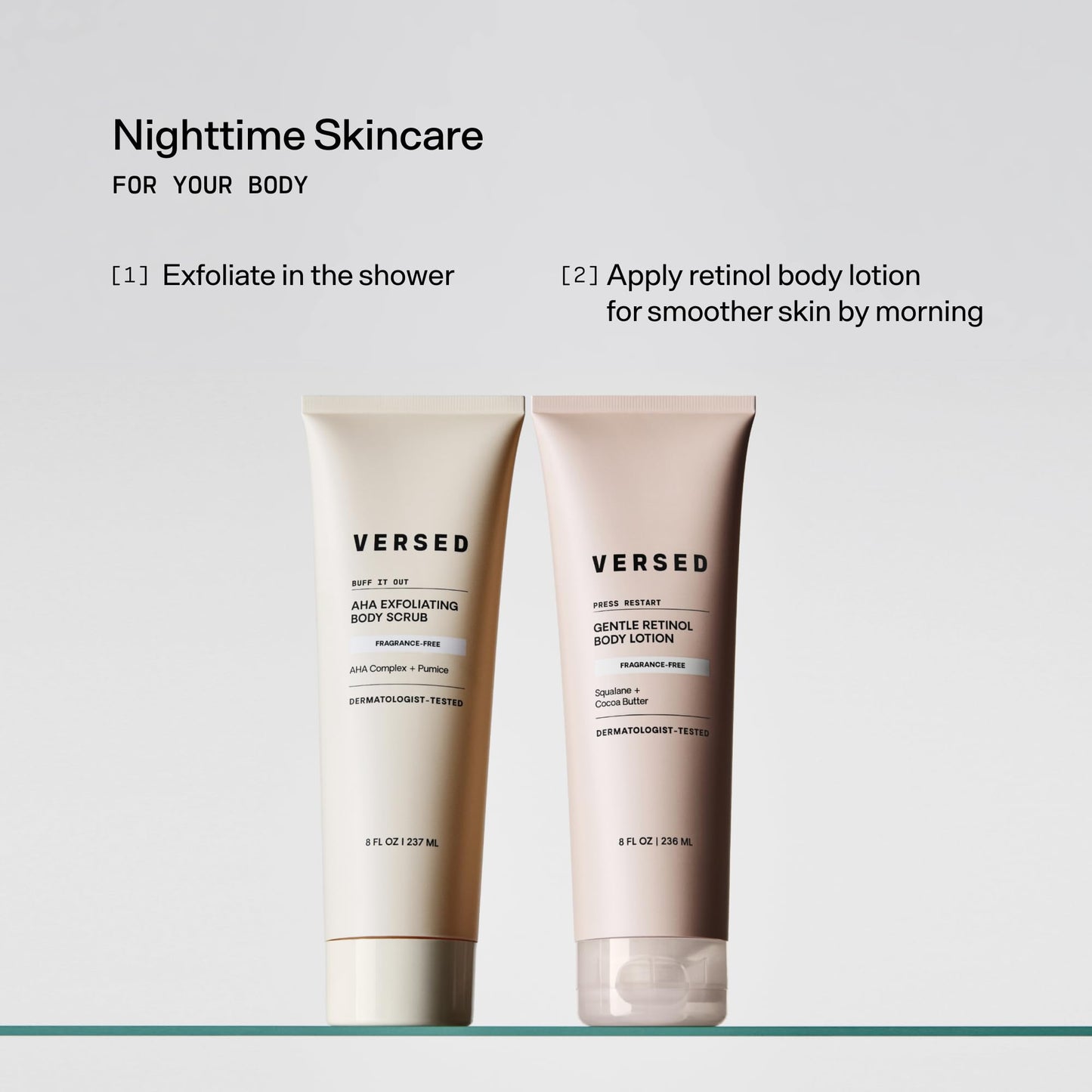 Versed Buff It Out AHA Exfoliating Body Scrub & Mask – Lactic & Glycolic Acids, Microfine Pumice, 8 oz