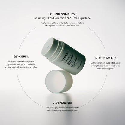 Versed Daily Recovery Rich Barrier Cream – Hydrating Face Moisturizer for Dry, Sensitive Skin | 1.5 oz
