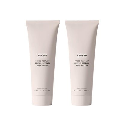 Versed Press Restart Retinol Body Lotion, 2 Pack – Lightweight Skin Firming Moisturizer with Cocoa Butter, Squalane & Vitamin E