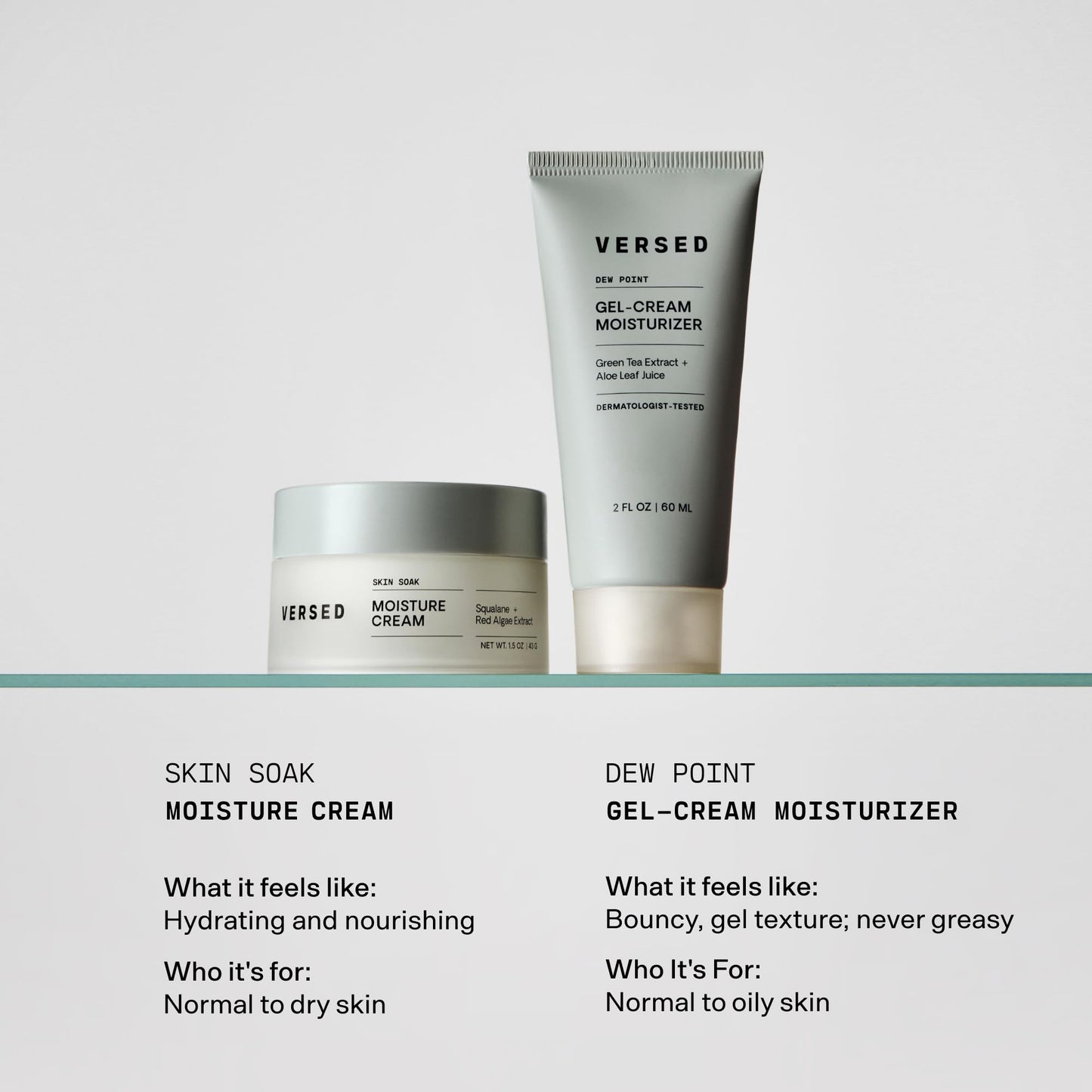 Versed Skin Soak Rich Moisture Face Cream – Non-Greasy Night Moisturizer with Hyaluronic Acid & Squalane