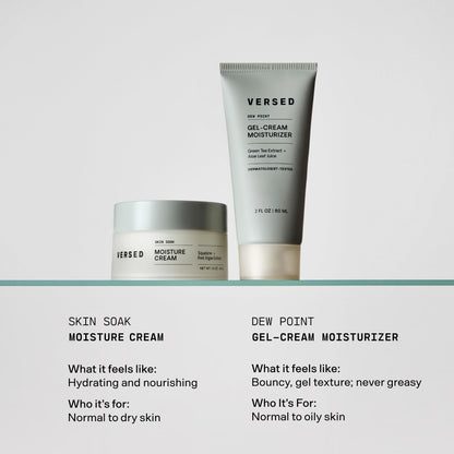 Versed Skin Soak Rich Moisture Face Cream – Non-Greasy Night Moisturizer with Hyaluronic Acid & Squalane